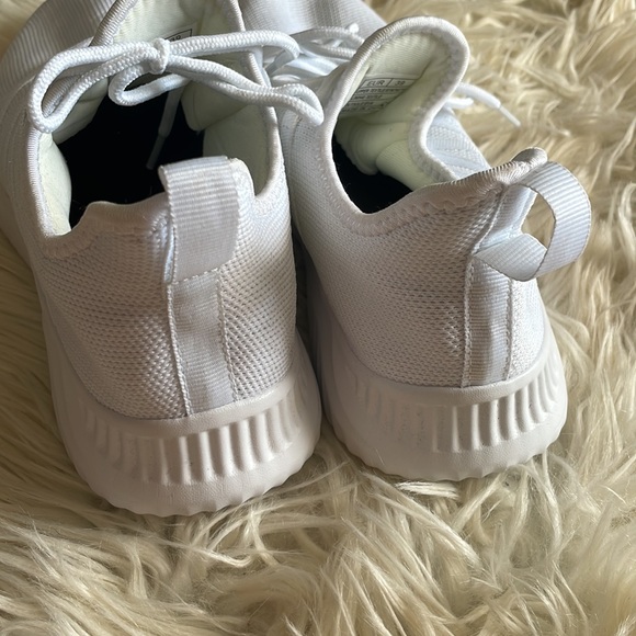 Athletic running work out crisp white lace up shoes sneakers hiking shoes sz 8 - Picture 7 of 17